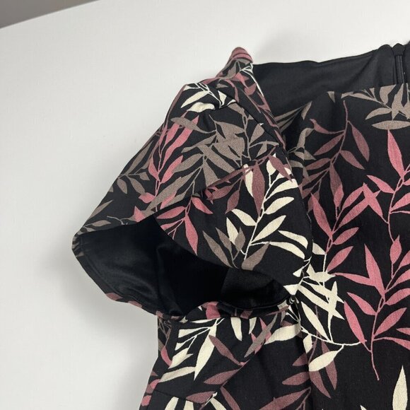 Apricot career dress cap sleeves top lined stretch black pink size M - Picture 5 of 10